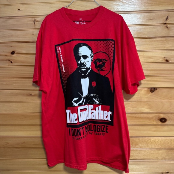 The Godfather Don Corleone I Don't Apologize Graphic Red T-Shirt XXL NWOT - Picture 1 of 4